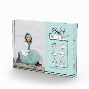 Weihnachtsschmuck Holiday Foto Block