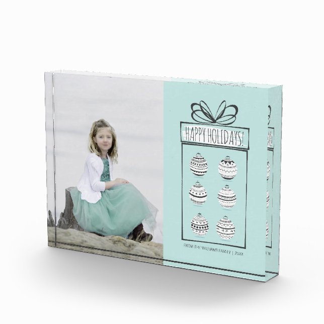 Weihnachtsschmuck Holiday Foto Block (Rechts)