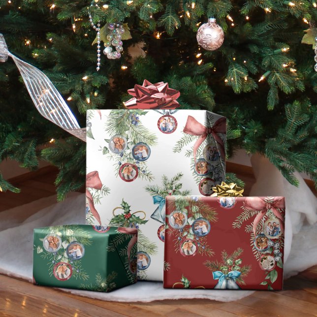 Weihnachtsschmuck Holiday Foto Collage Geschenkpapier Set (Von Creator hochgeladen)