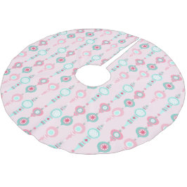 Weihnachtsschmuck Hübsch Pink Holiday Polyester Weihnachtsbaumdecke