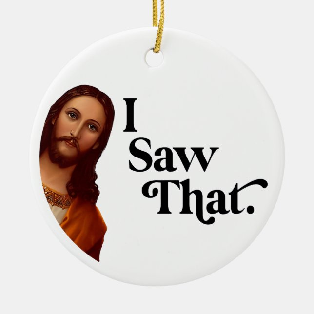 Weihnachtsschmuck, ich sah, dass Jesus Keramik Ornament (Vorne)