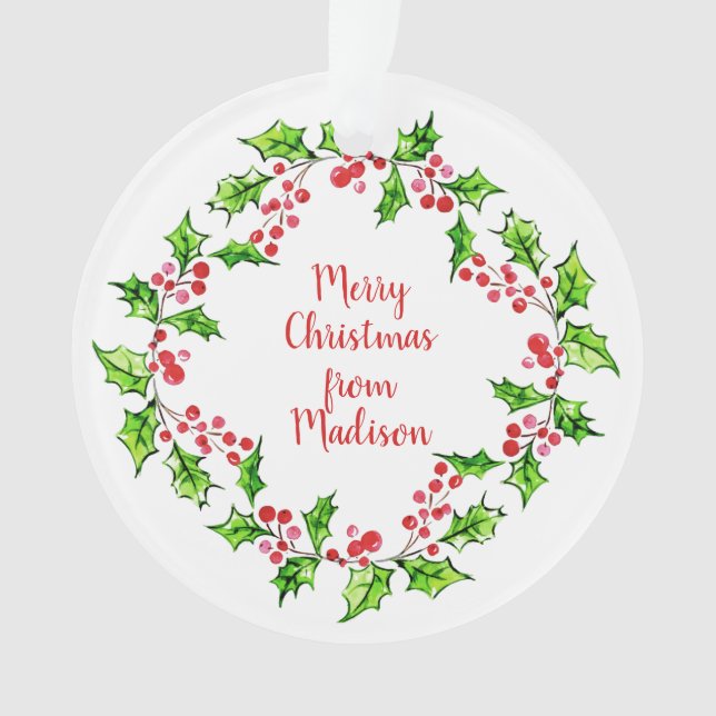 Weihnachtsschmuck im benutzerdefinierten Text Ornament (Vorderseite)