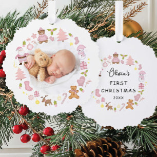 Weihnachtsschmuck im Foto des Festes Ornament Karte