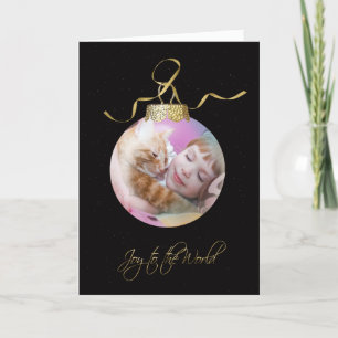 Weihnachtsschmuck im Foto Feiertagskarte