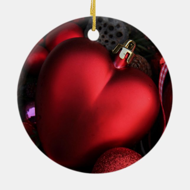 Weihnachtsschmuck im Roten Herz (Hinten)