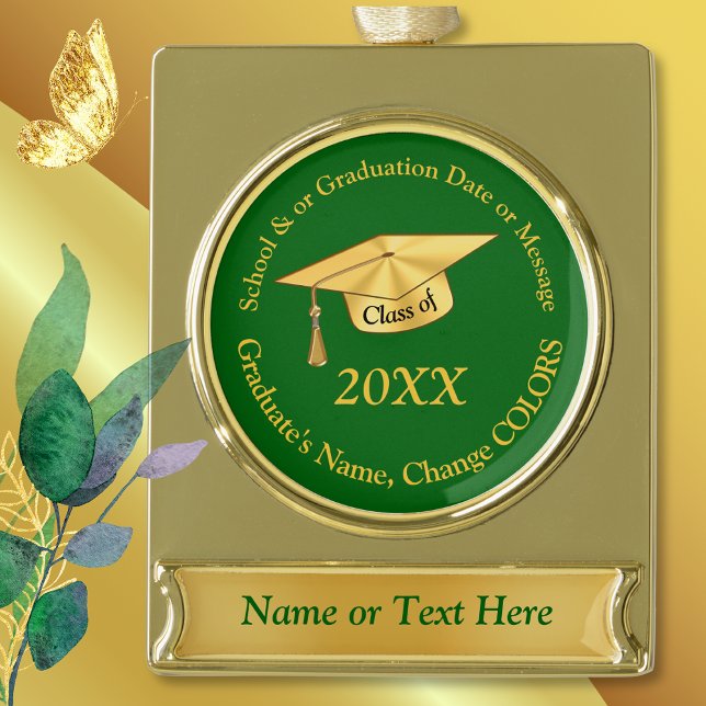 Weihnachtsschmuck in Grün und Gold Abschluss Banner-Ornament Gold (2025, 2024, 2023 Graduation Ornament. 2023 graduation gifts for brother, sister, boyfriend, son.)