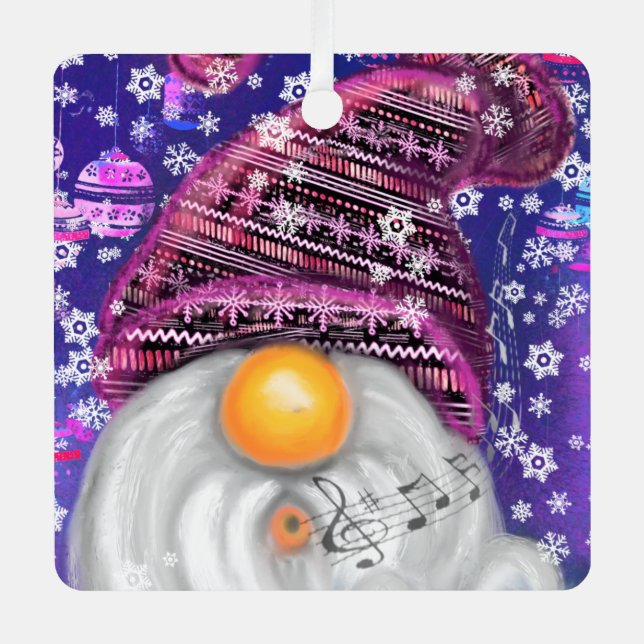 Weihnachtsschmuck in Lila Hut singen (Vorderseite)