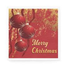 Weihnachtsschmuck in Luxusrot und Gold