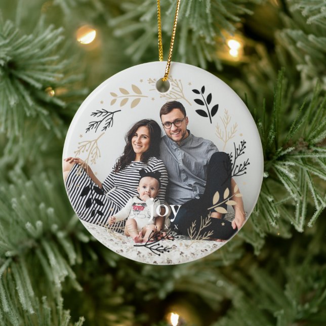 Weihnachtsschmuck in Schwarz und Gold (Baum)