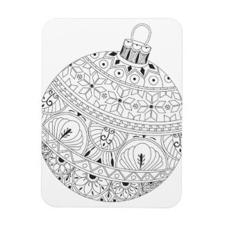 Weihnachtsschmuck in Schwarz und Weiß Magnet