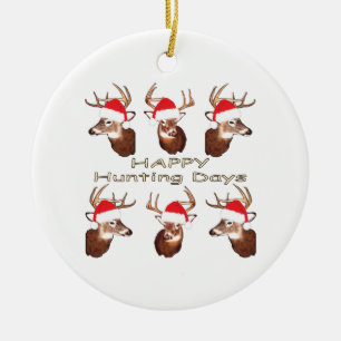 Weihnachtsschmuck, Jagd, glückliche Jagdtage Keramik Ornament