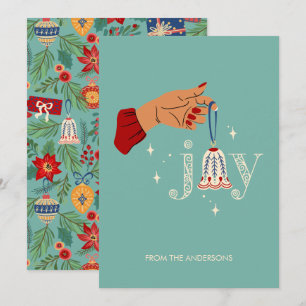 Weihnachtsschmuck Joy Holiday Card Feiertagskarte