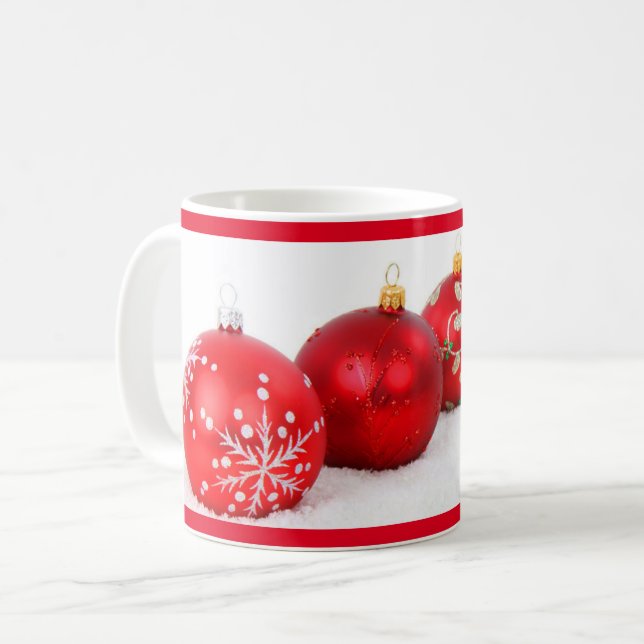 Weihnachtsschmuck Kaffeetasse (Vorderseite Links)