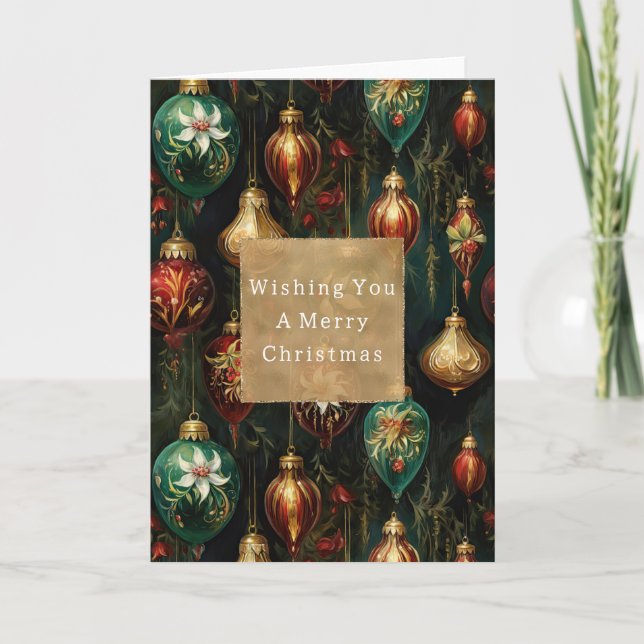 Weihnachtsschmuck Karte (Vorderseite)