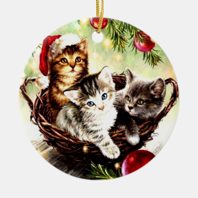 Weihnachtsschmuck - Katze Lover (Vorne)