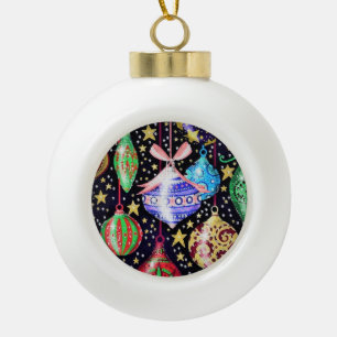 Weihnachtsschmuck Keramik Kugel-Ornament