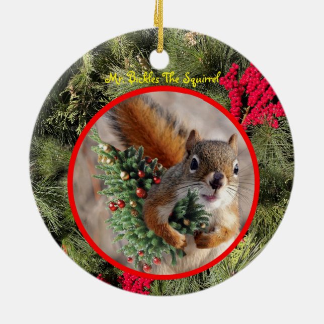Weihnachtsschmuck, Keramik rund, Mr. Bickles Ornament (Hinten)