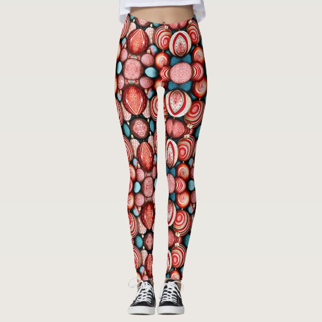 Weihnachtsschmuck Leggings (Vorderseite)