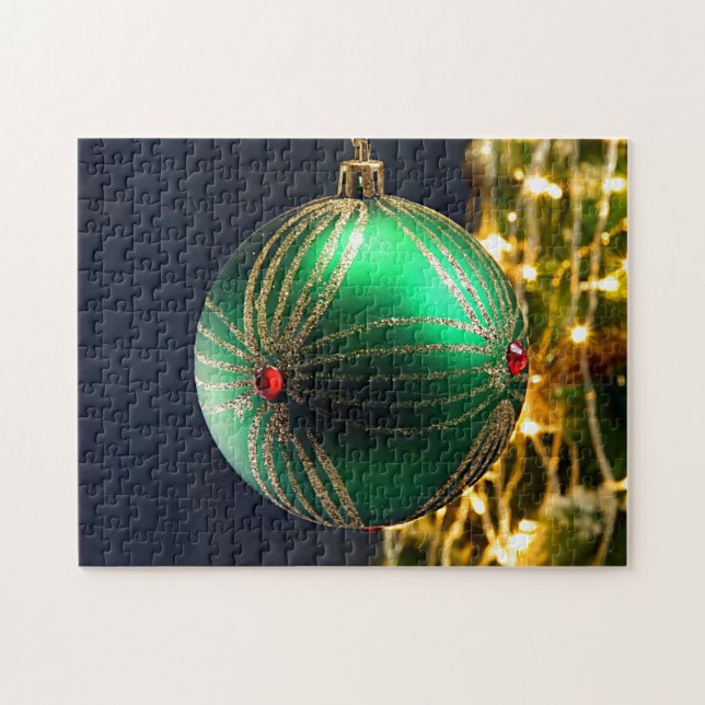 Weihnachtsschmuck Lights Bokeh Jigsaw Puzzle (Horizontal)