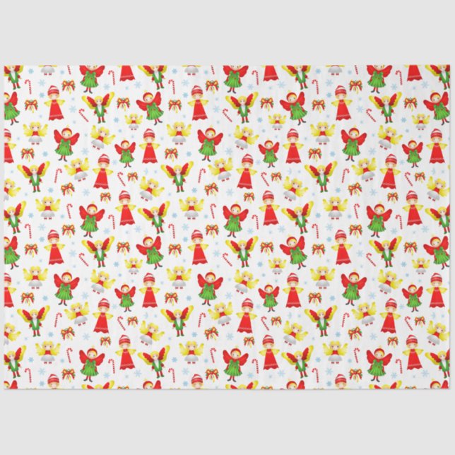 Weihnachtsschmuck lustige Engel Tissue Paper Seidenpapier (Vorderseite)