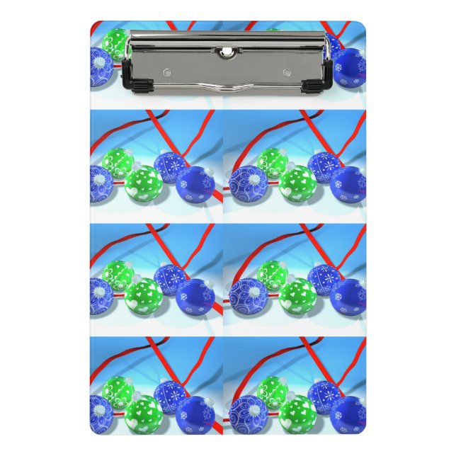 Weihnachtsschmuck Mini Klemmbrett (Vorderseite)