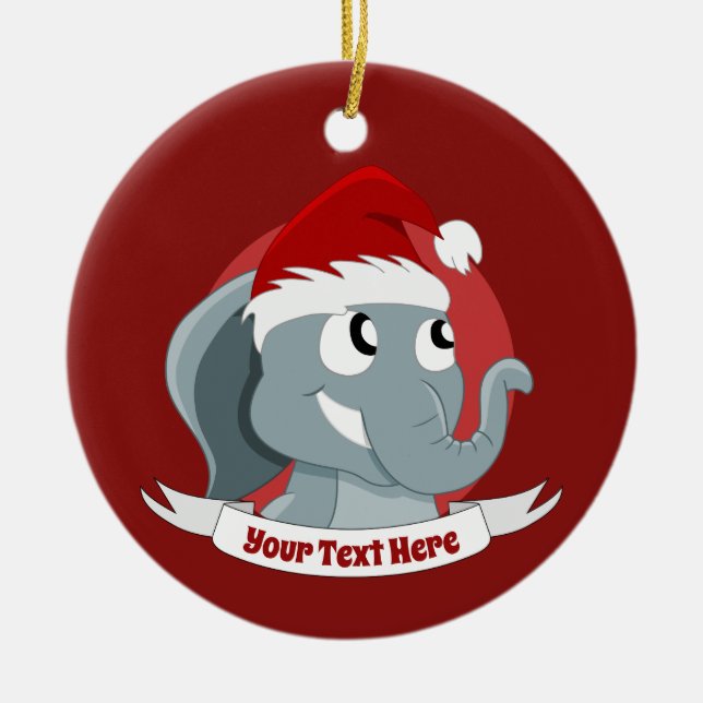 Weihnachtsschmuck mit Elefant des niedlichen Carto (Vorne)