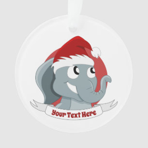Weihnachtsschmuck mit Elefant des niedlichen Carto Ornament