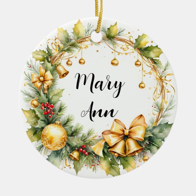 Weihnachtsschmuck mit individuelle Name (Vorne)