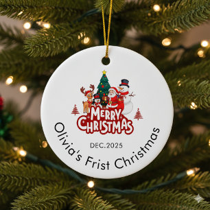 Weihnachtsschmuck mit individuellem Namen, Baby's 
