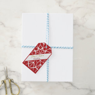 Weihnachtsschmuck mit roter Carve Geschenkanhänger