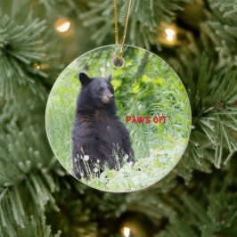 Weihnachtsschmuck mit schwarzem Bär