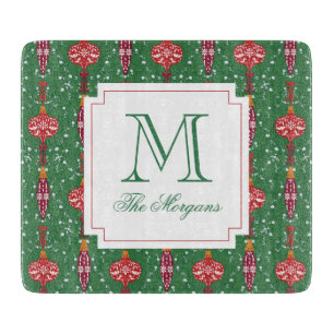 Weihnachtsschmuck Monogram Schneidebrett
