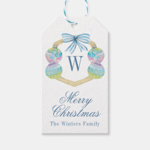 Weihnachtsschmuck-Monogramm-Wappen Geschenkanhänger