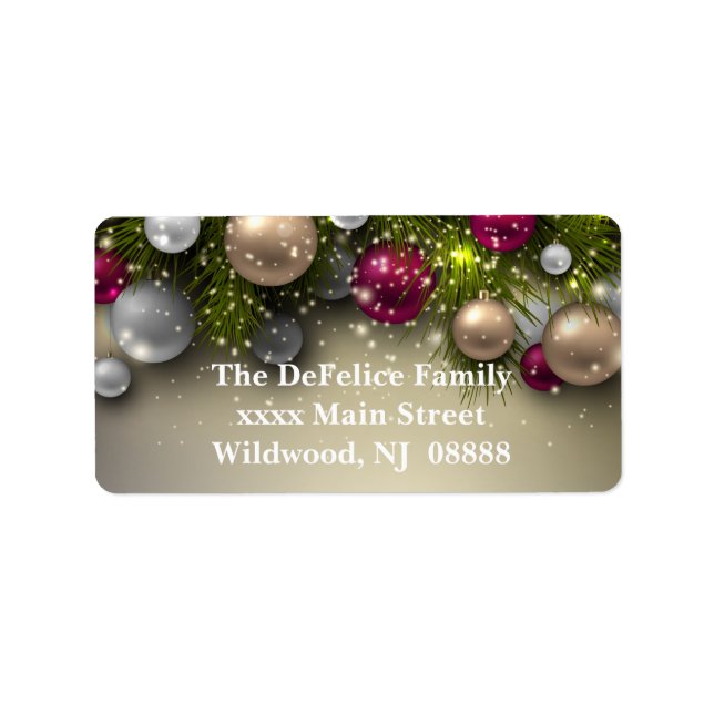 Weihnachtsschmuck - Multi Adressaufkleber (Vorne)