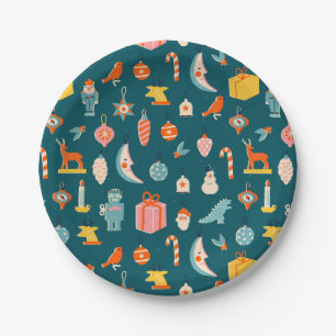 Weihnachtsschmuck Muster Pappteller