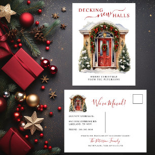 Weihnachtsschmuck Neue Hallen Neues Zuhause Rote T Ankündigungspostkarte