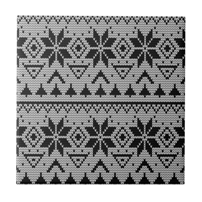 Weihnachtsschmuck nordischer Winterskandinavischer Fliese (Vorderseite)