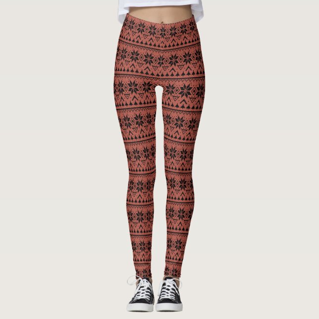 Weihnachtsschmuck nordischer Winterskandinavischer Leggings (Vorderseite)