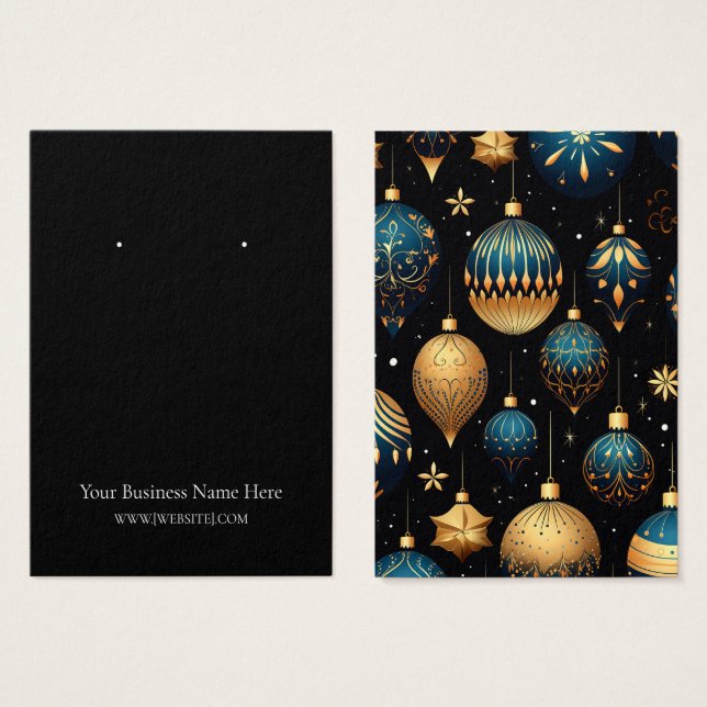 Weihnachtsschmuck Ohrring Display Card (Vorne & Hinten)