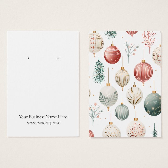 Weihnachtsschmuck Ohrring Display Card (Vorne & Hinten)