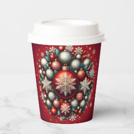 Weihnachtsschmuck-Papierbecher. Pappbecher