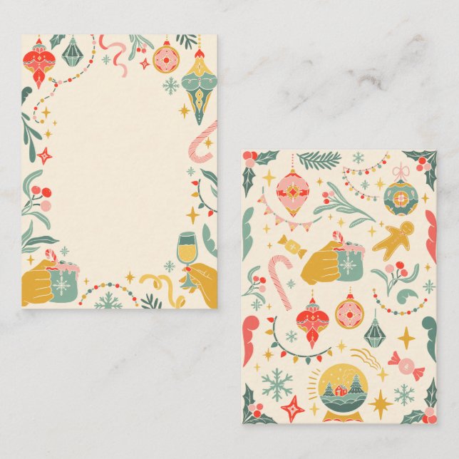 Weihnachtsschmuck Party Einladung (Vorne/Hinten)