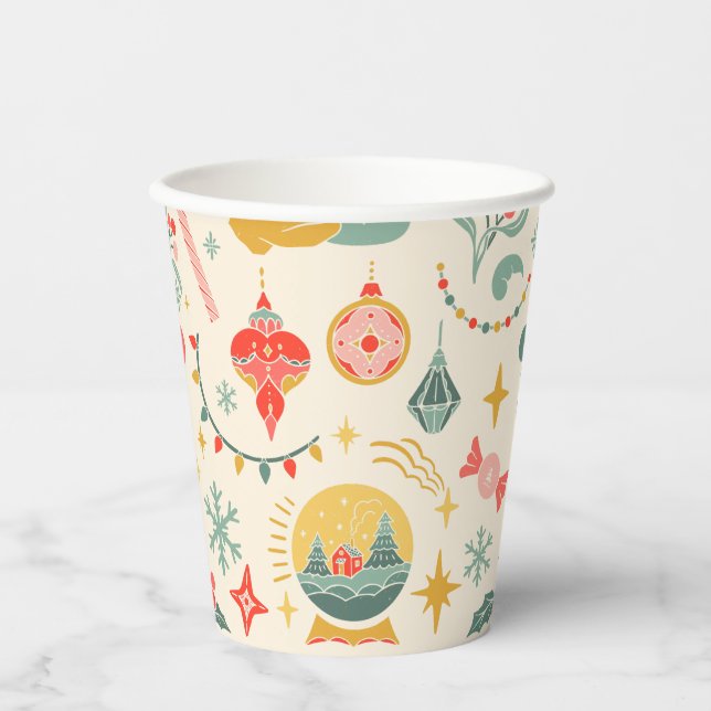 Weihnachtsschmuck Party Einladung Pappbecher (Vorderseite)