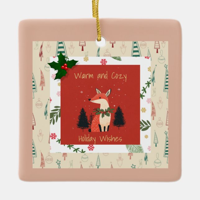 Weihnachtsschmuck Personalisiert Gemütliche Wünsch (Vorderseite)