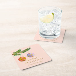 Weihnachtsschmuck Personalisiert Rechteckiger Pappuntersetzer