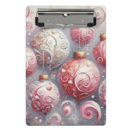 Weihnachtsschmuck Pink White Mini Klemmbrett