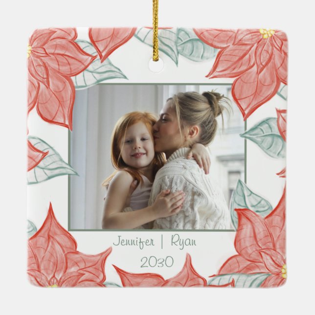 Weihnachtsschmuck Poinsettie (Rückseite)