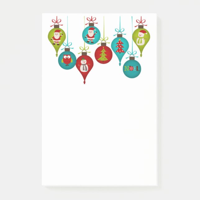 Weihnachtsschmuck Post-it Klebezettel (Vorderseite)