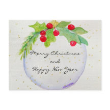 Weihnachtsschmuck Postkarte