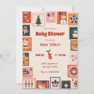 Weihnachtsschmuck Postkarte Babydusche